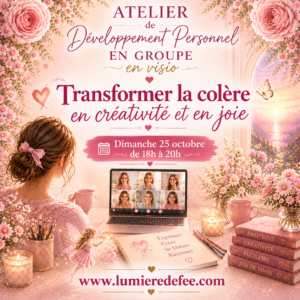 Atelier "Transformer la colère en créativité et en joie" en groupe et en visio - Dimanche 25 octobre 2026 de 18h à 20h